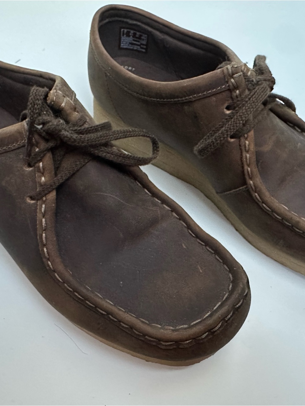 Clarks Women’s Brown Leather Chukka Moccasin Boots - Picture 5 of 8